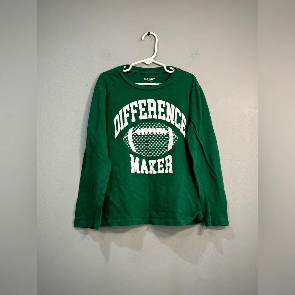 Kids’ Green Old Navy Difference Maker L/S Tee Size M (8) EUC